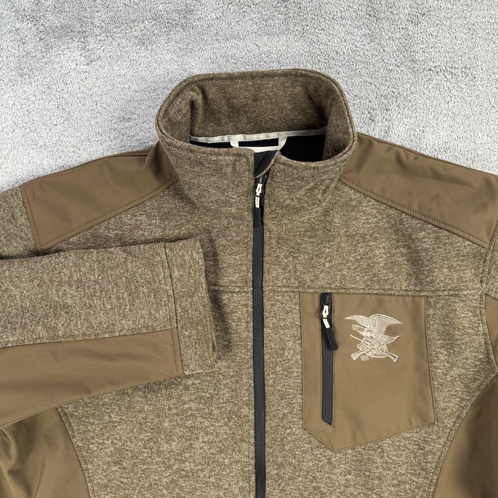 NRA National Rifle Association Brown Full Zip Fleece Lined Jacket Mens XXL